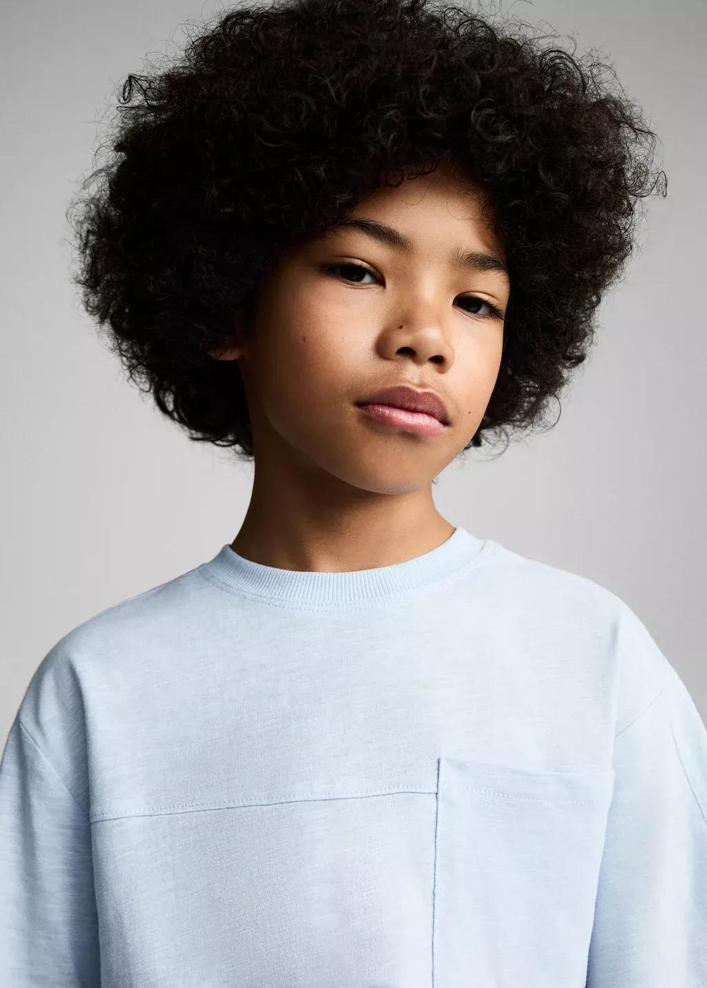 Blue Patch Pocket T-Shirt, Kids Boy, , large image number 1