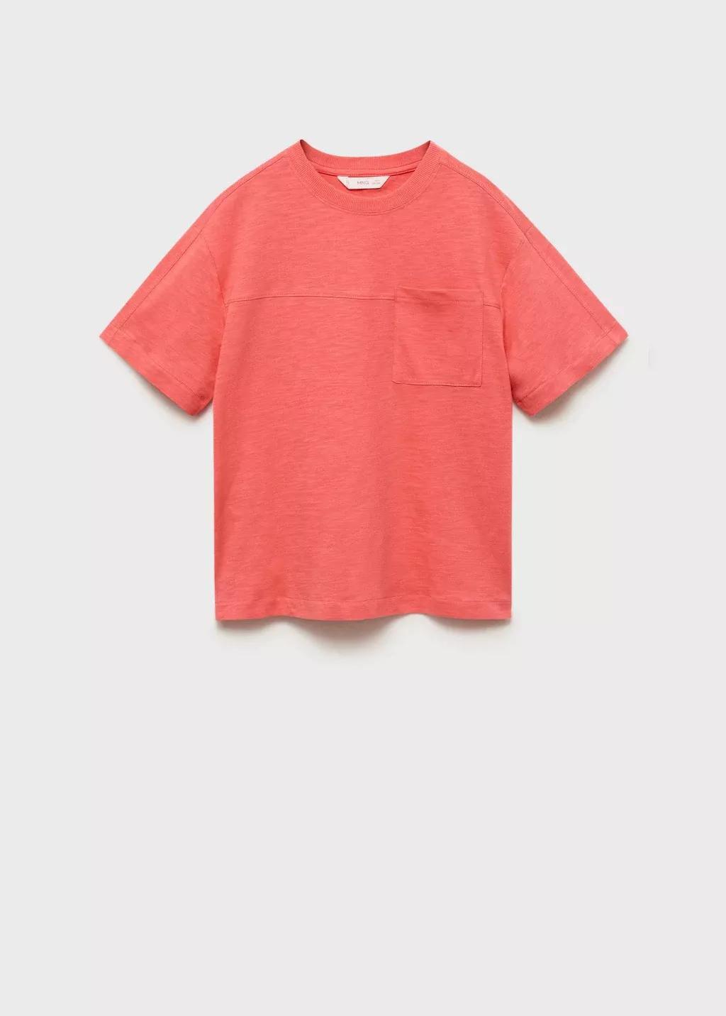 Red Patch Pocket T-Shirt, Kids Boy, , large image number 0