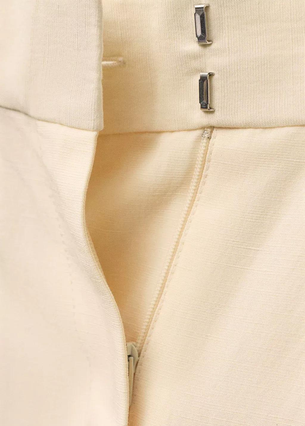 YELLOW Straight-fit linen-blend suit trousers, , large image number 4