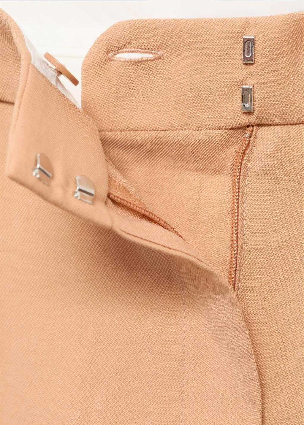 Pink Lt Pastel Straight-Fit Lyocell Trousers With Pleats, , large image number 4