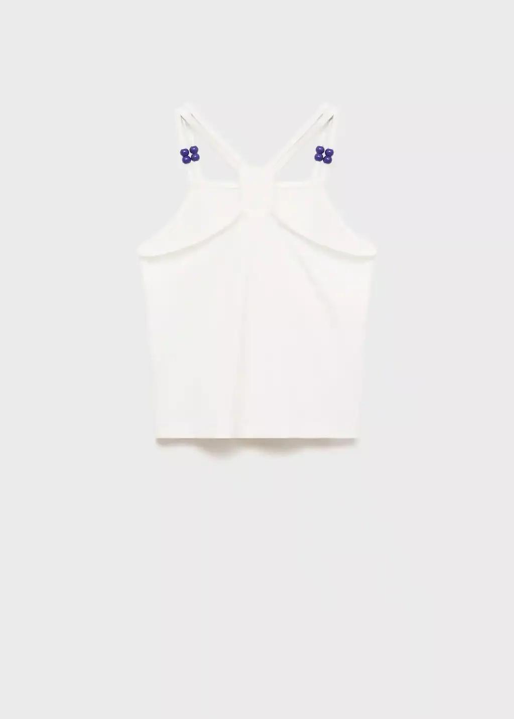 White Bead Detail T-Shirt, Kids Girl, , large image number 4