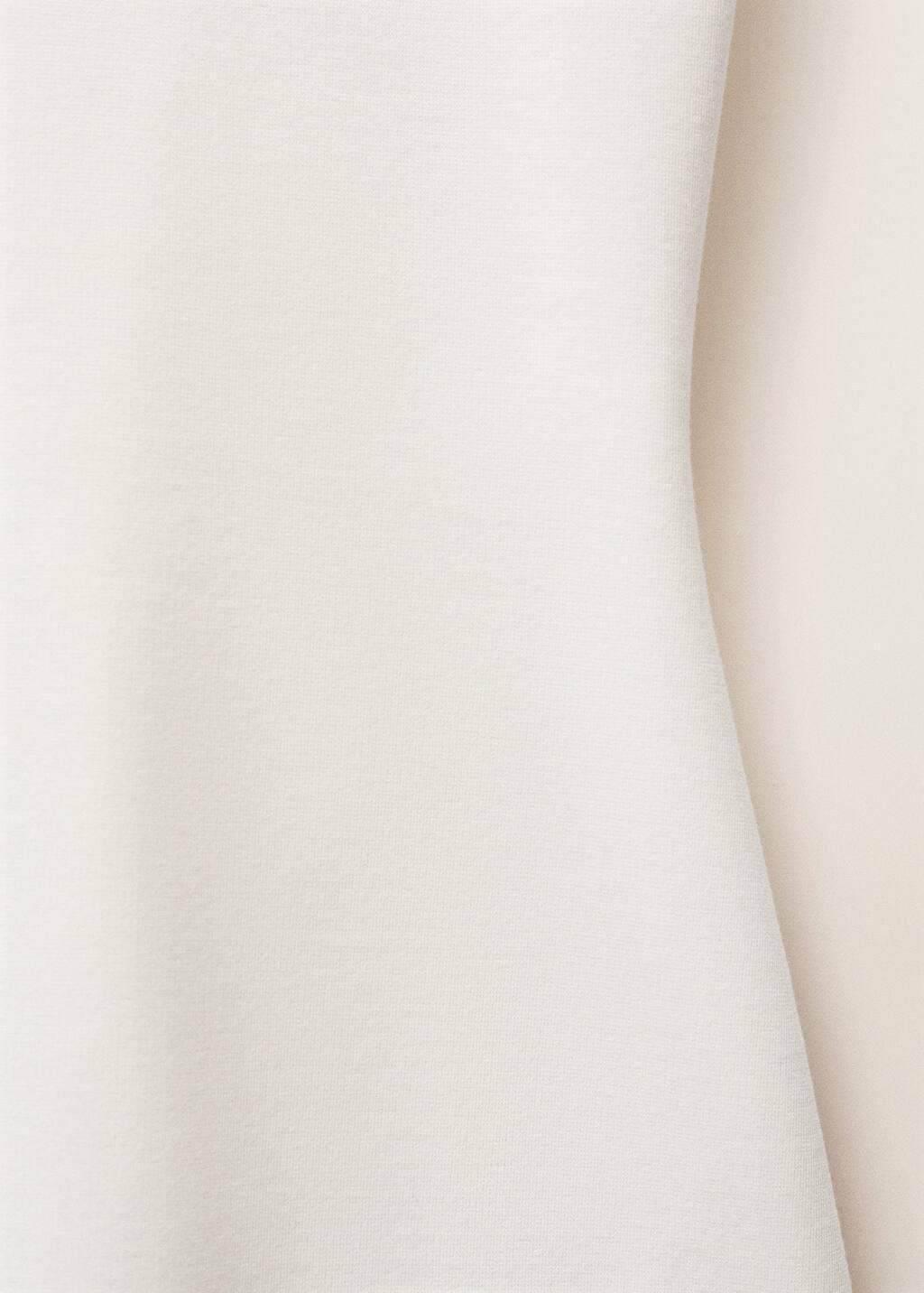WHITE Short-sleeved peplum t-shirt, , large image number 4