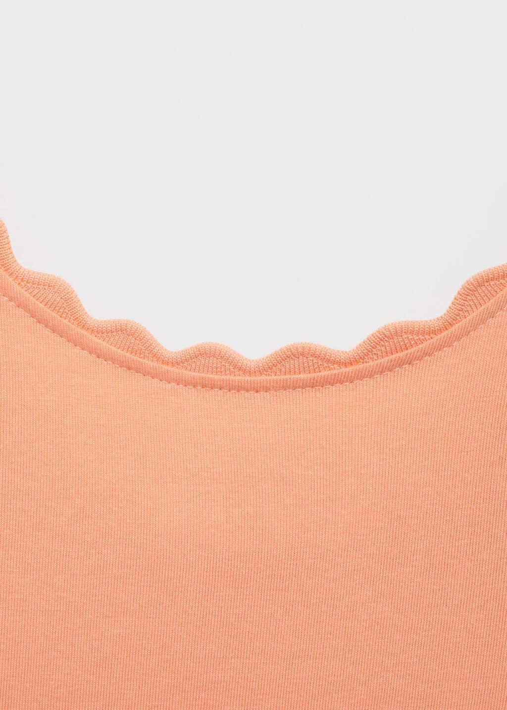 Orange Tank Top With Embroidered Detail, Kids Girl, , large image number 2