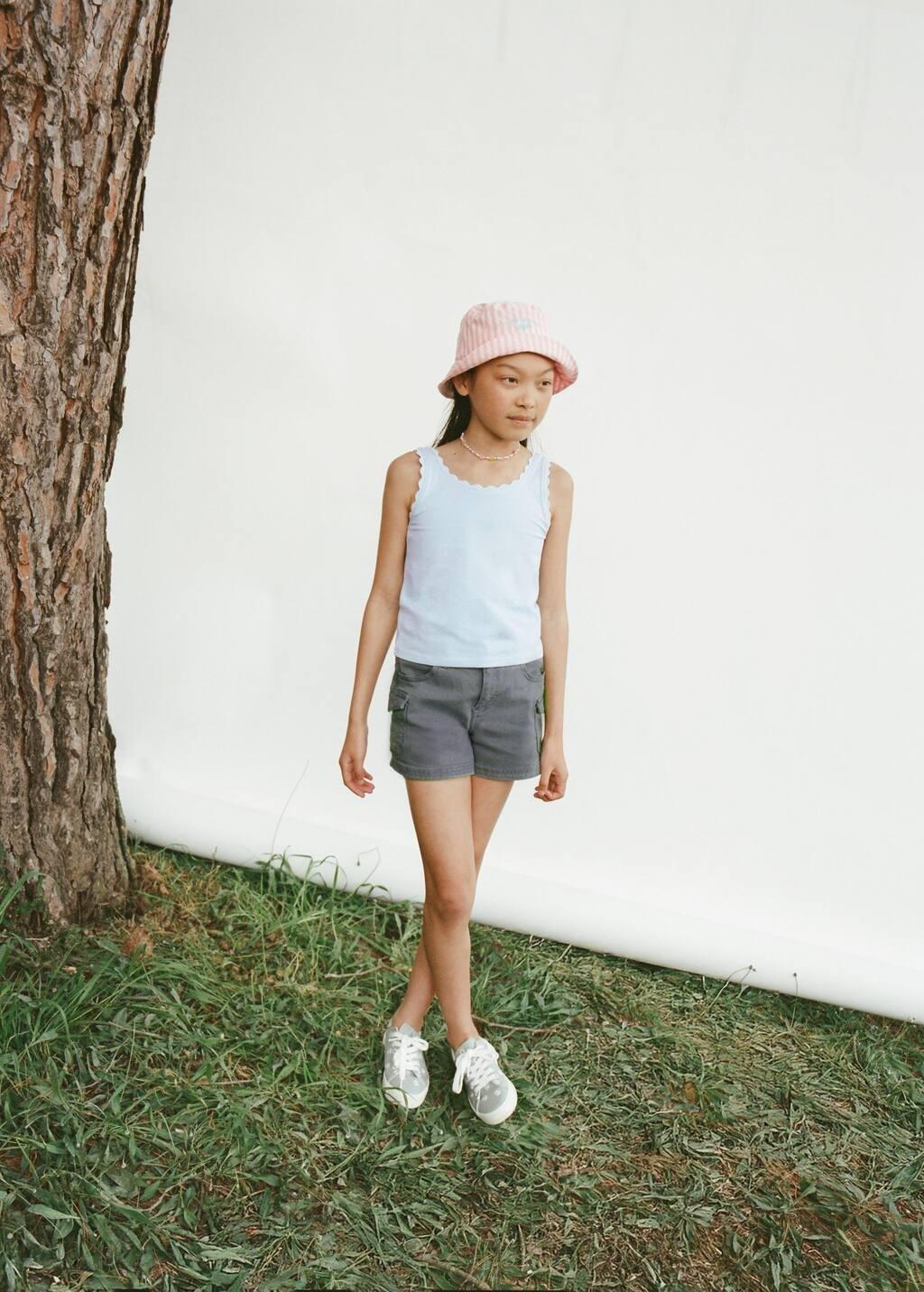 Blue Lt Pastel Tank Top With Embroidered Detail, Kids Girl, , large image number 2
