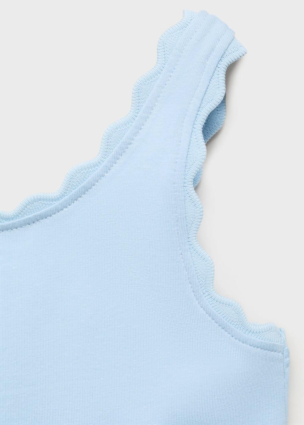 Blue Lt Pastel Tank Top With Embroidered Detail, Kids Girl, , large image number 3