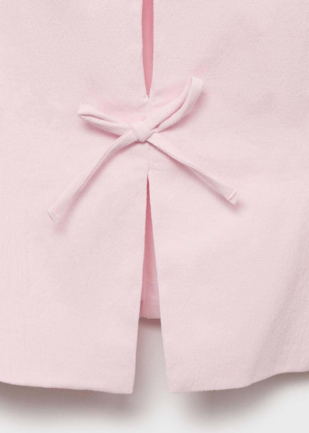 LT-PASTEL PINK Halter top with bows, , large image number 2