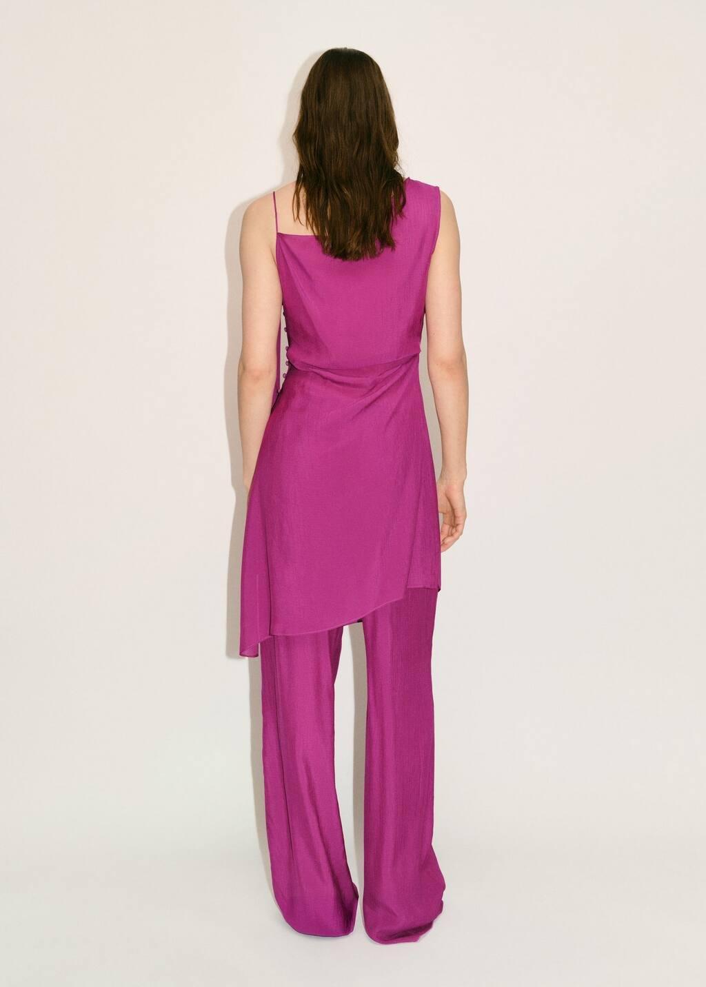 Purple Long Top With Flower Detail, , large image number 6