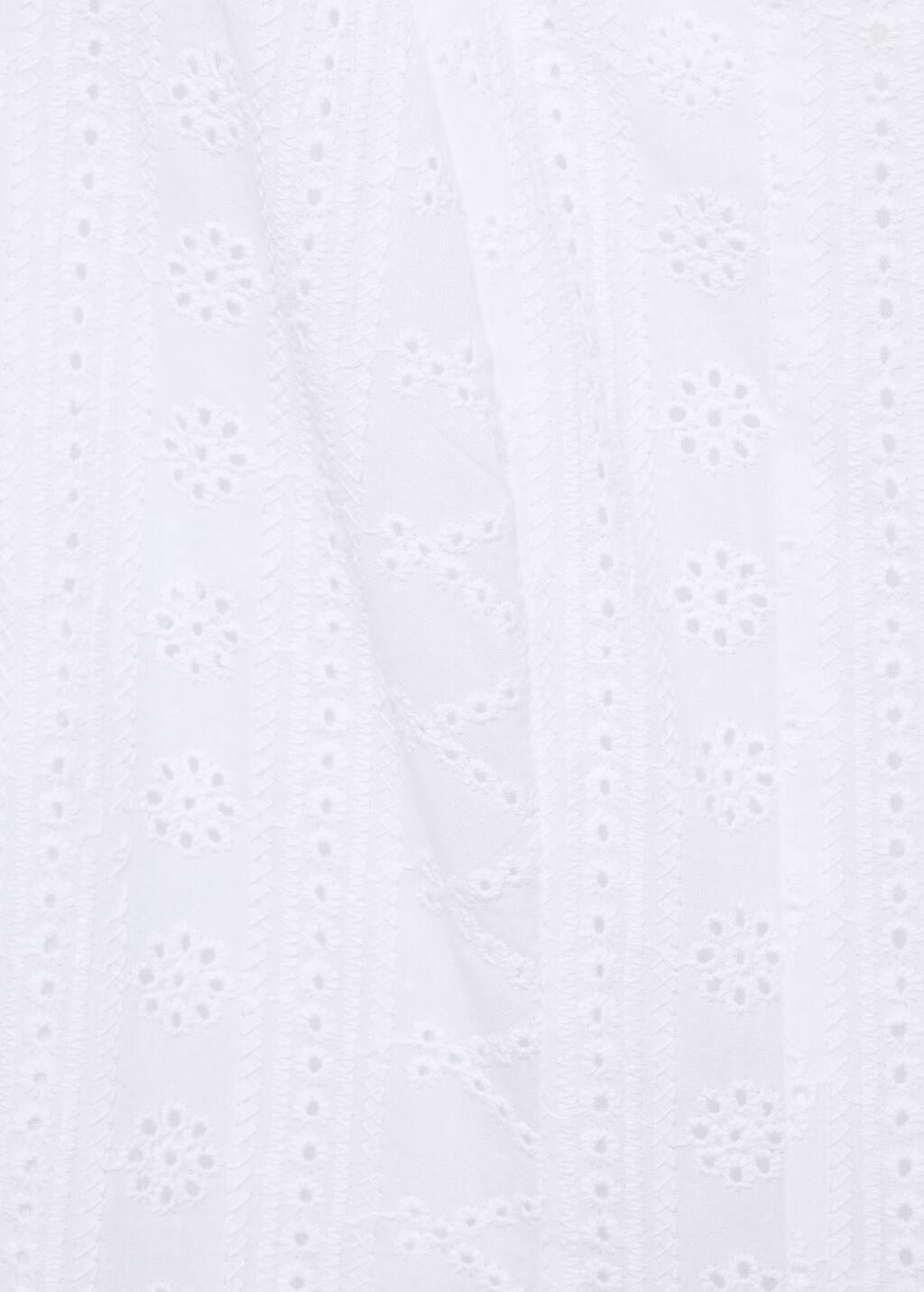 WHITE Embroidered dress with puffed hem, , large image number 2