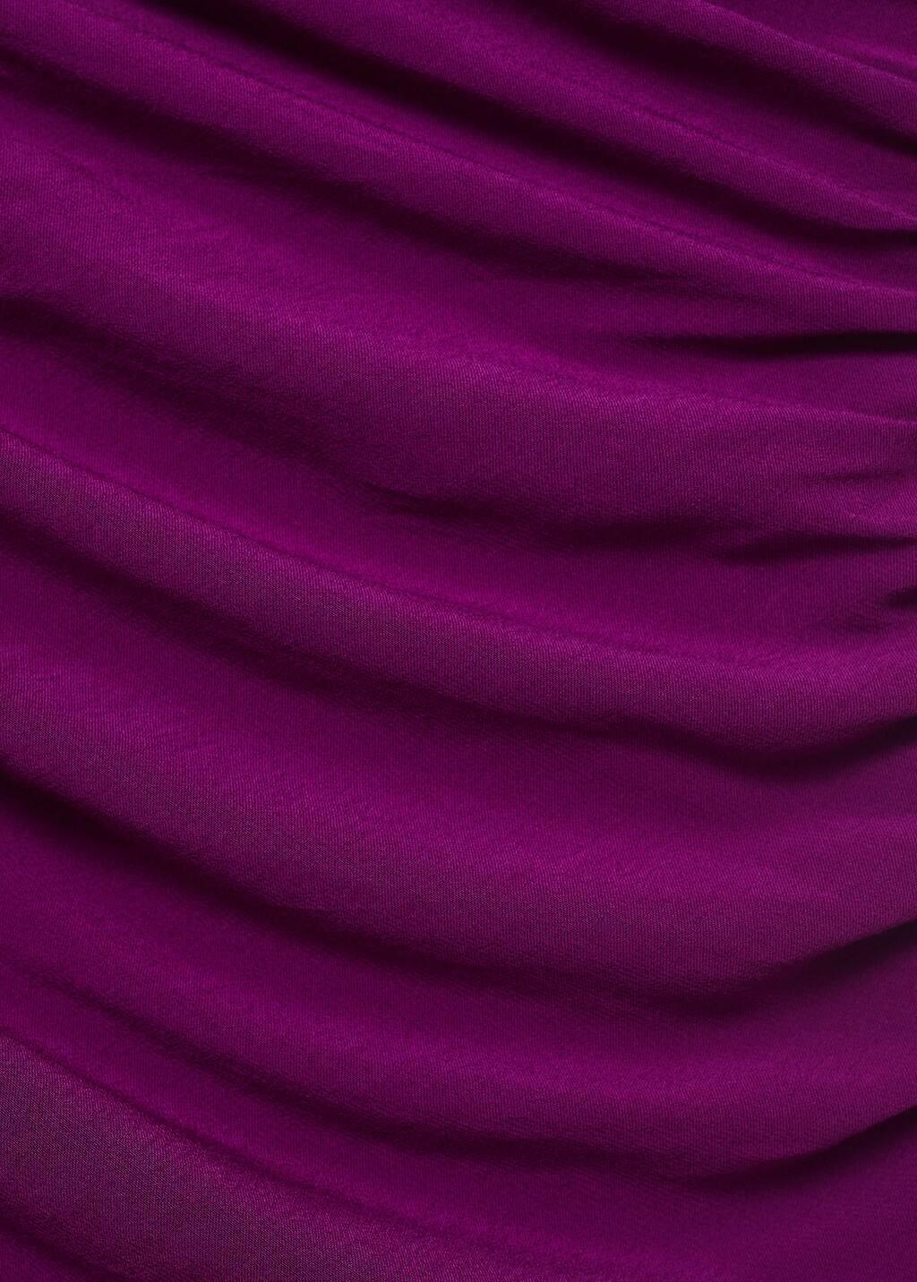 MEDIUM PURPLE Asymmetrical dress with gathered sides, , large image number 3