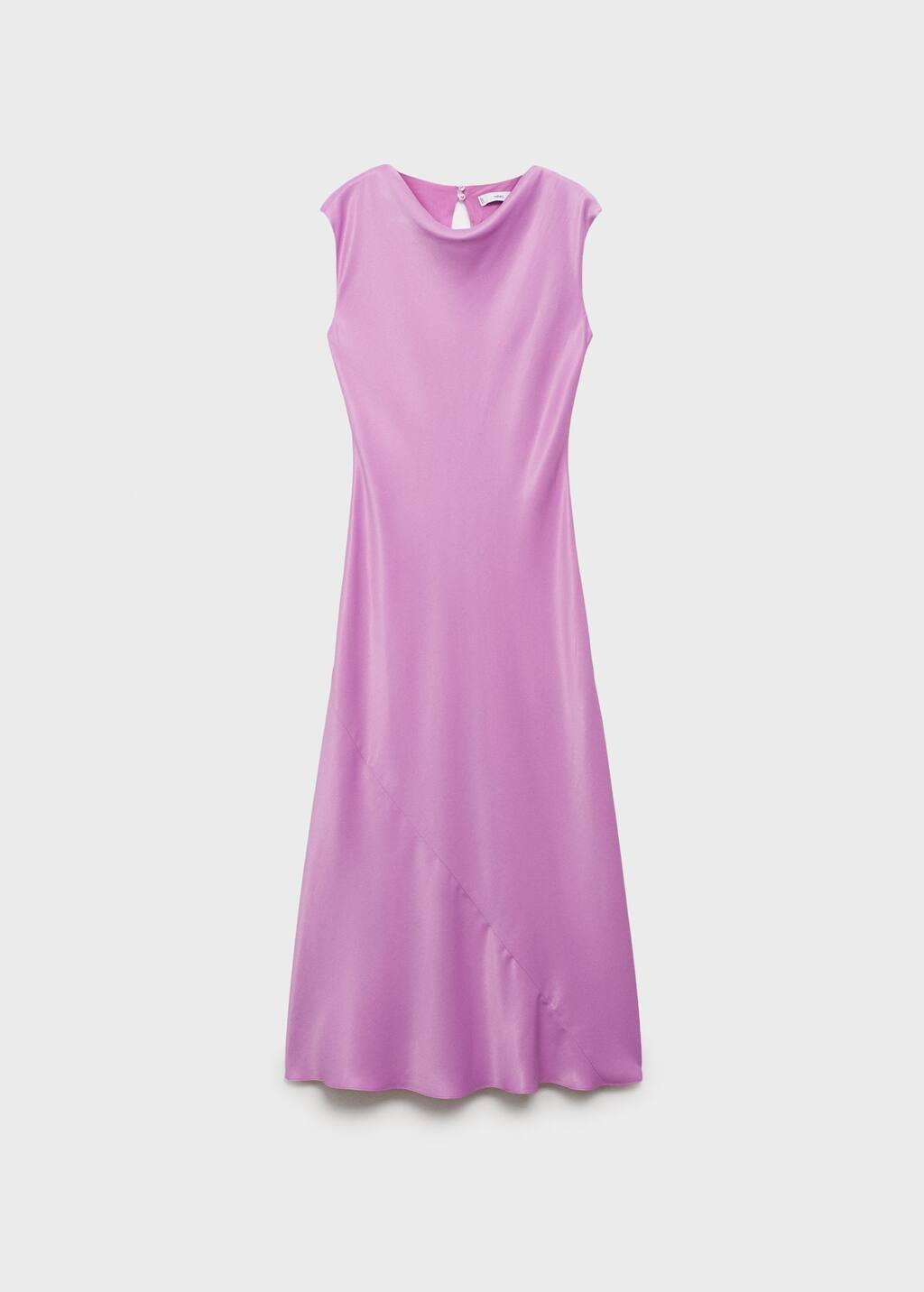LT-PASTEL PURPLE Satin midi dress, , large image number 3