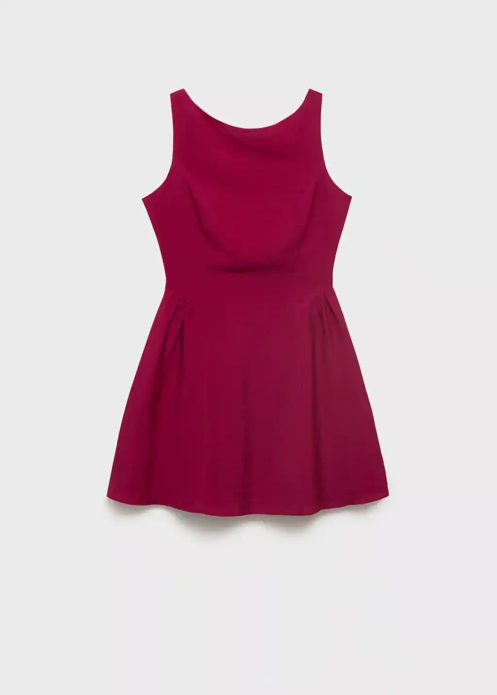 RED Short flared dress, , large image number 3