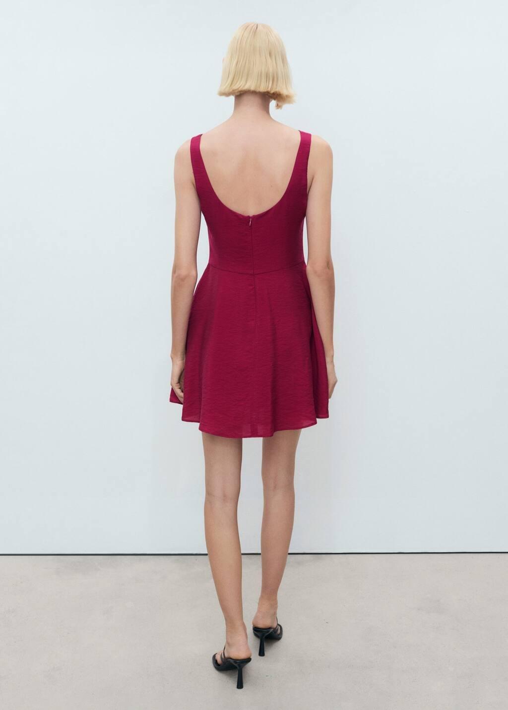 RED Short flared dress, , large image number 4