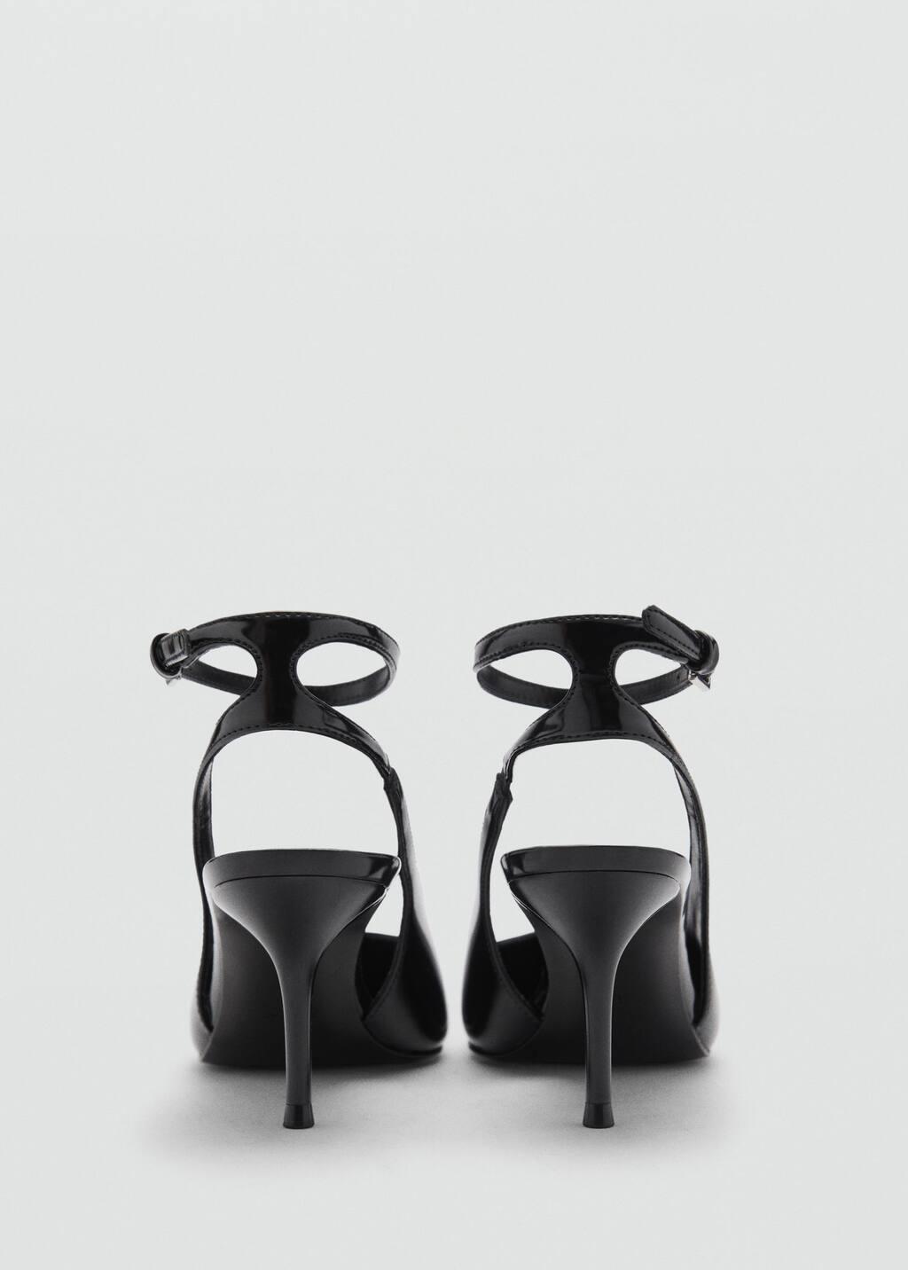 Black Patent Leather-Effect Heeled Shoes, , large image number 3