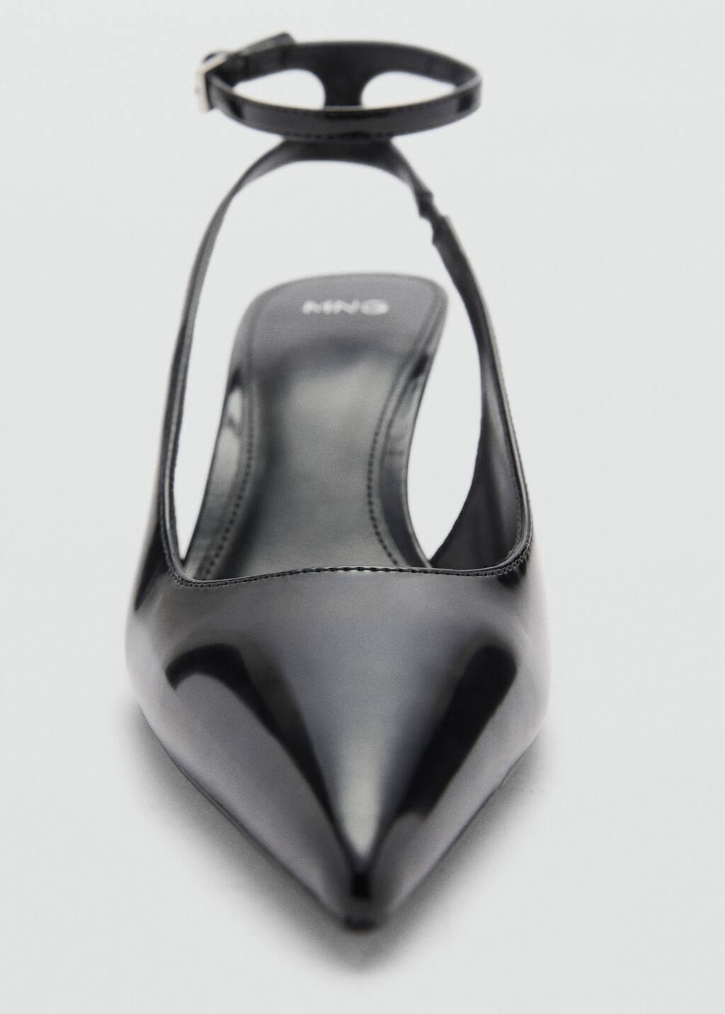 Black Patent Leather-Effect Heeled Shoes, , large image number 5