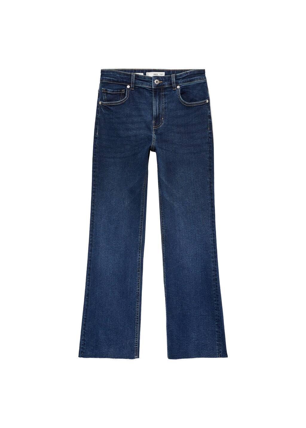 Blue Crop Flared Jeans, , large image number 2