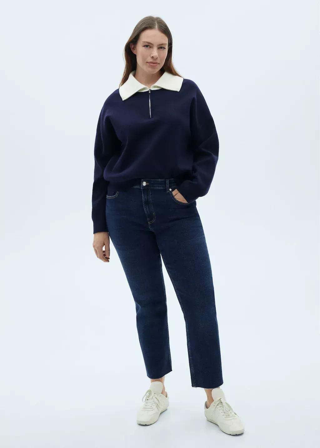 Blue Crop Flared Jeans, , large image number 3