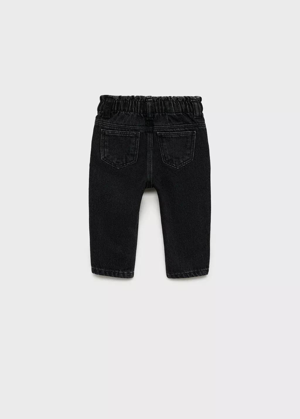 Black Glitter Paper Bag Jeans, Baby Girl, , large image number 2
