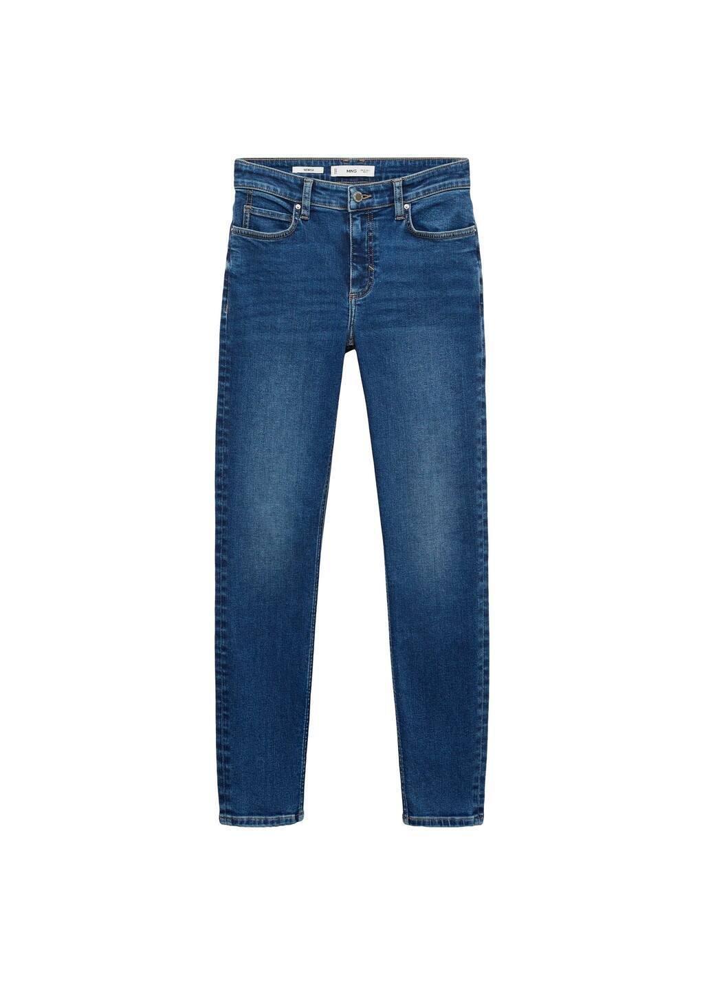 Blue Mid-Rise Skinny Jeans, , large image number 2