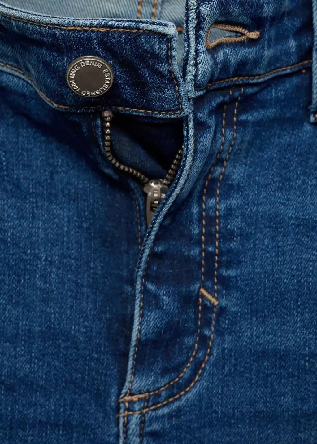 Blue Mid-Rise Skinny Jeans, , large image number 8