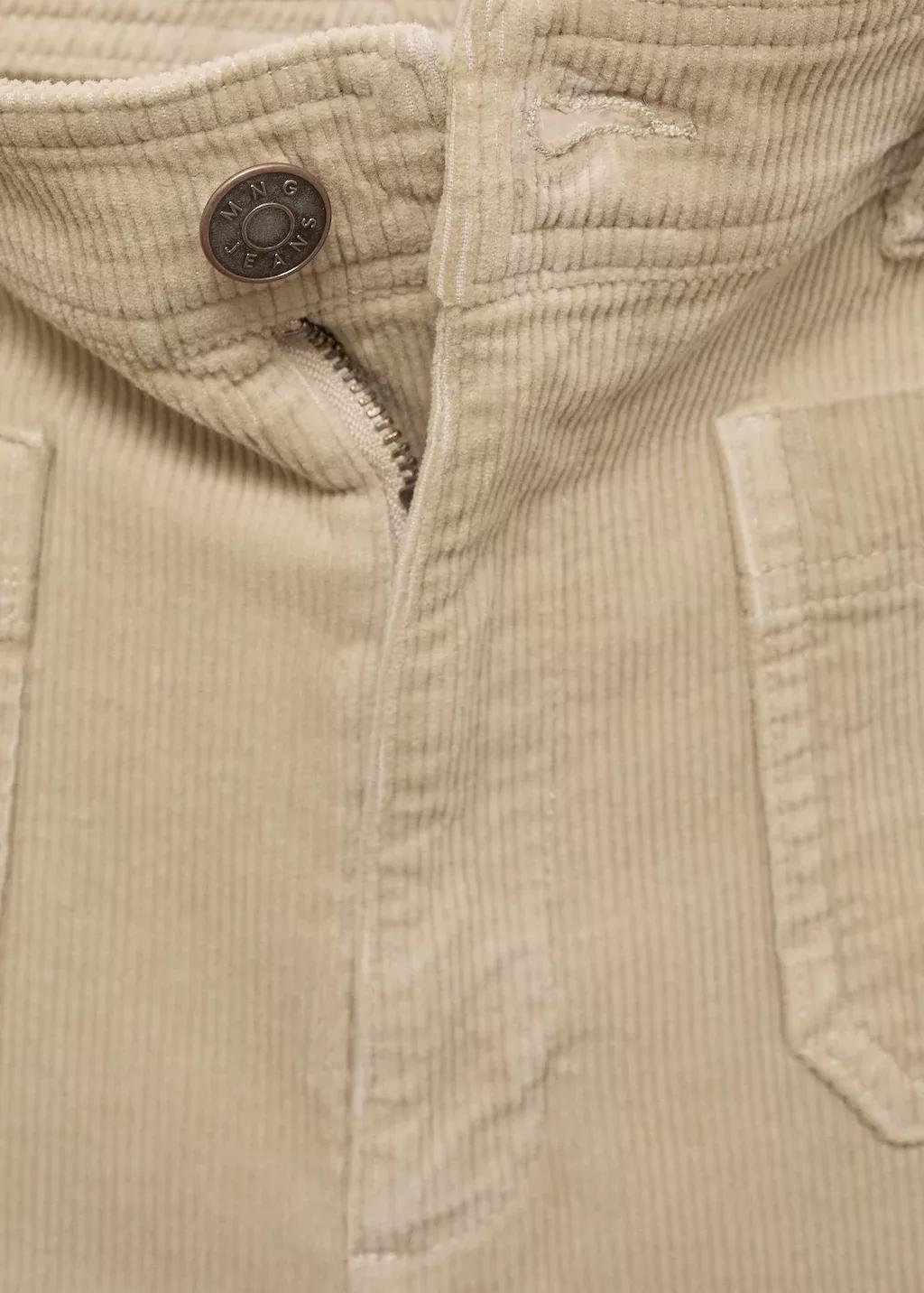 Beige Catherin Culotte Corduroy Trousers, , large image number 5