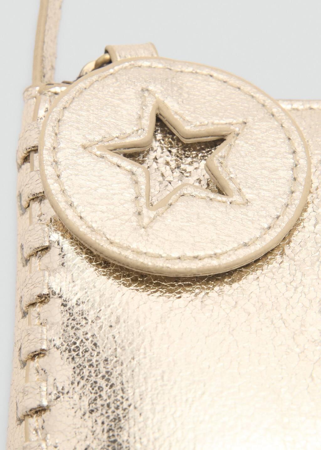 Gold Metallic-Effect Bag, Kids Girl, Gold, large image number 1