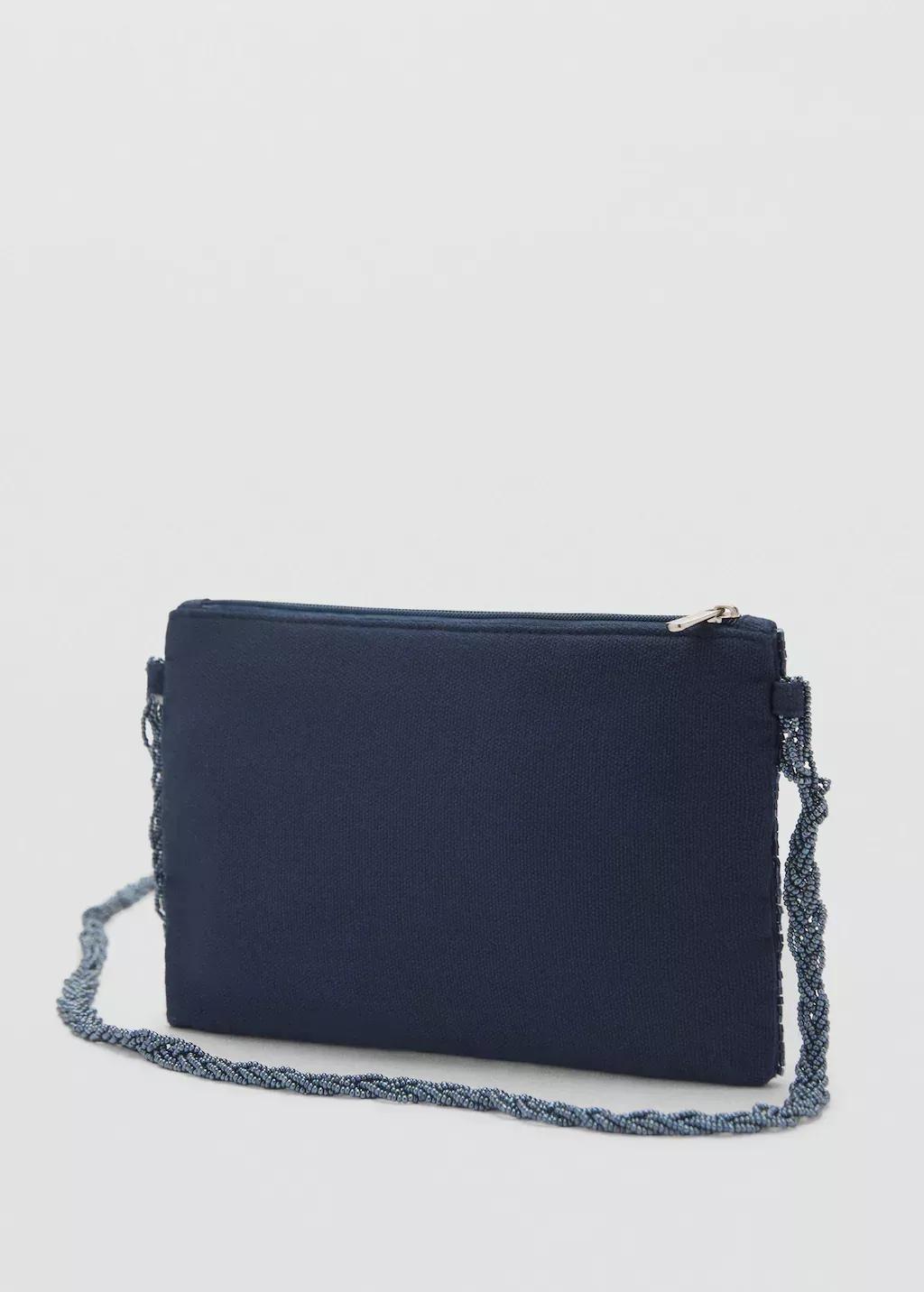 Navy Beaded Bag, Kids Girl, Navy, large image number 1