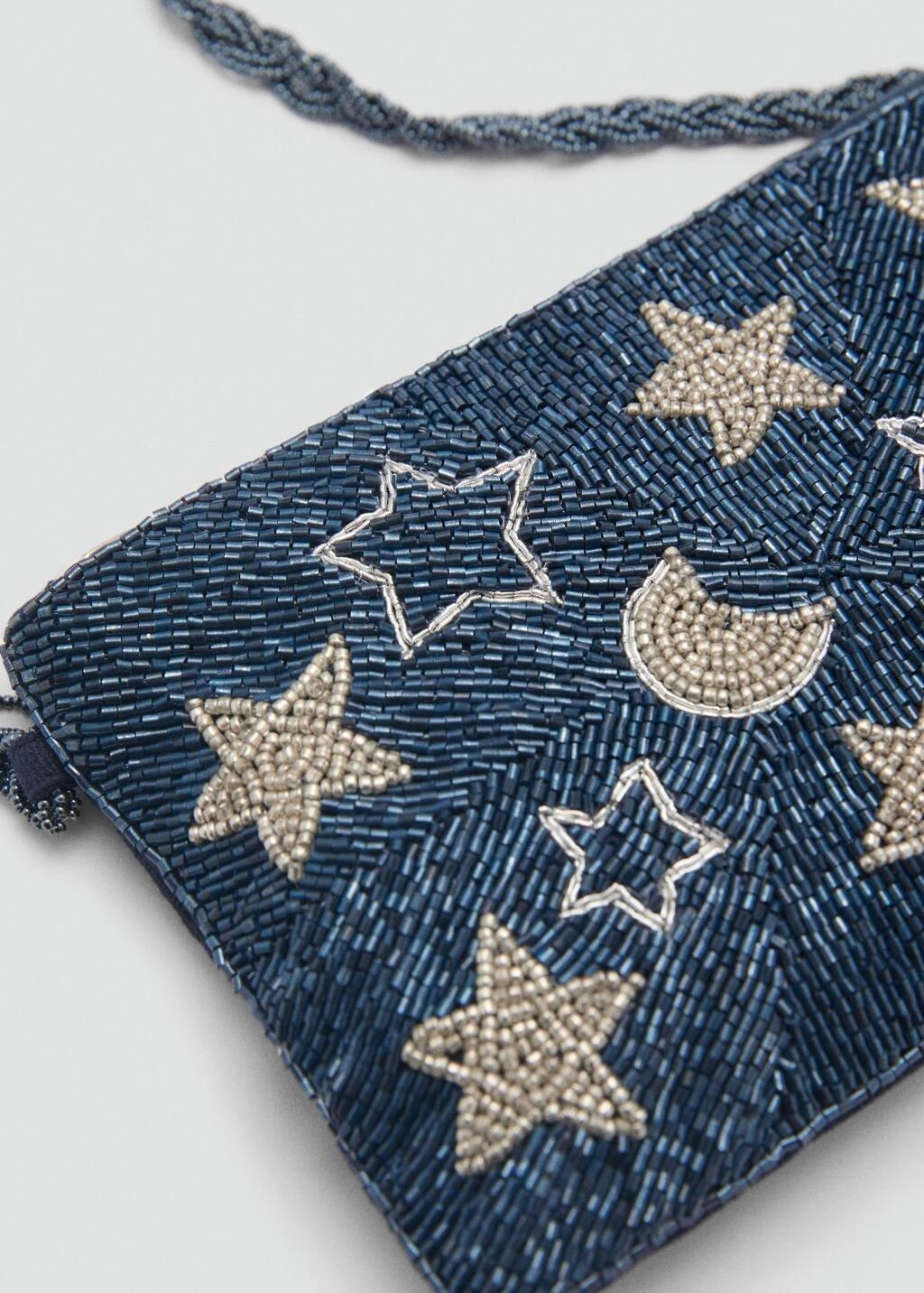 Navy Beaded Bag, Kids Girl, Navy, large image number 3