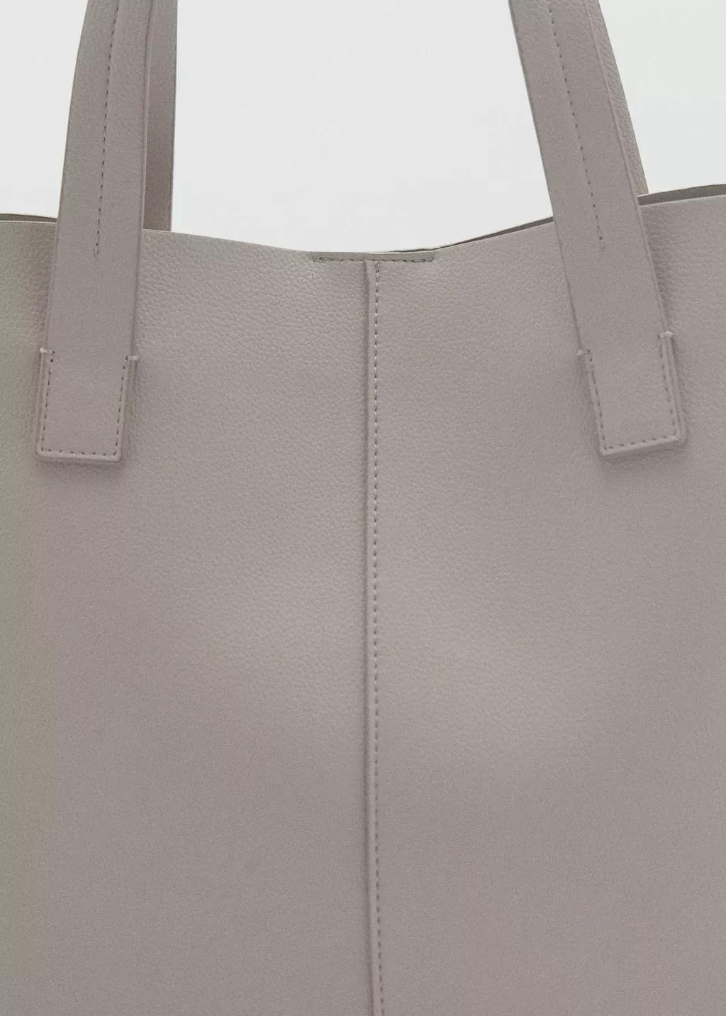 White Shopper Bag With Double Handle, Natural White, large image number 3