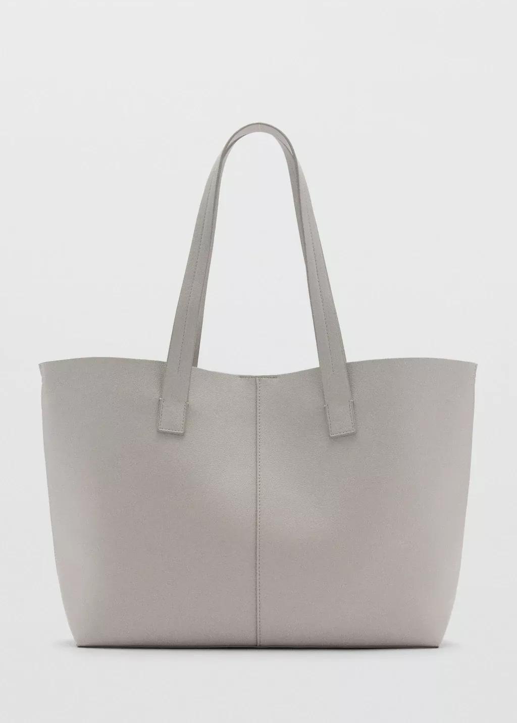 White Shopper Bag With Double Handle, Natural White, large image number 4