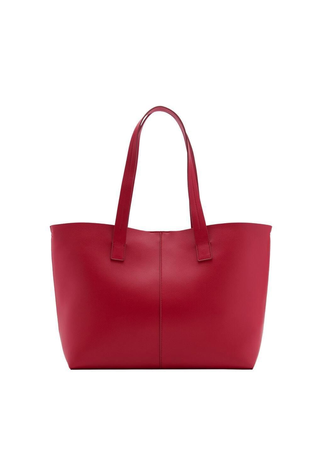 Red Shopper Bag With Double Handle, Red, large image number 2