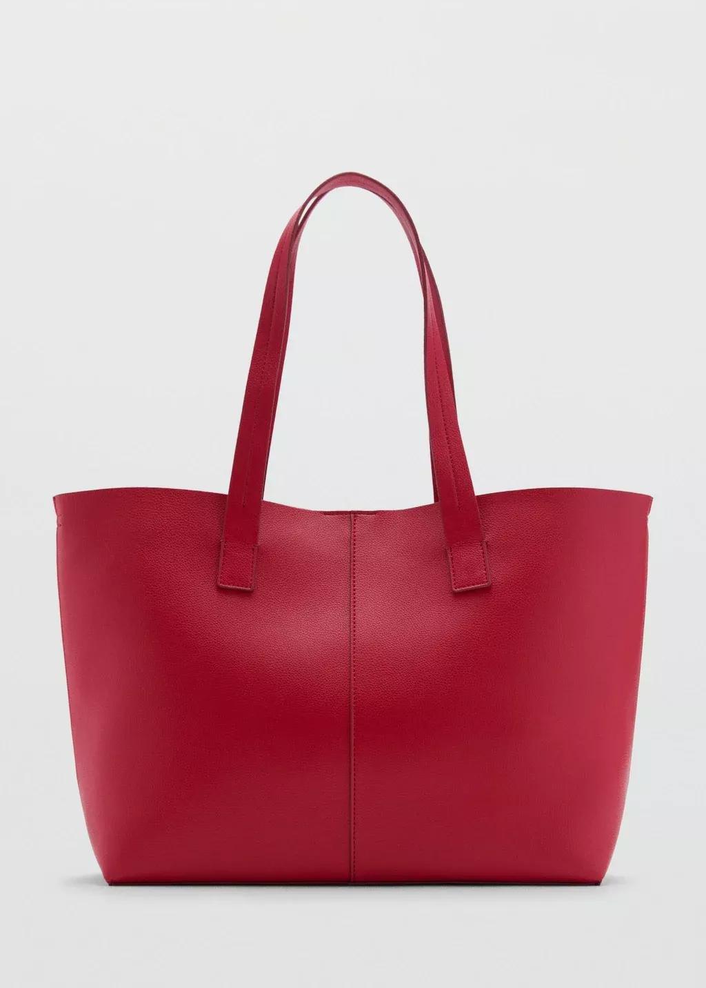 Red Shopper Bag With Double Handle, Red, large image number 4