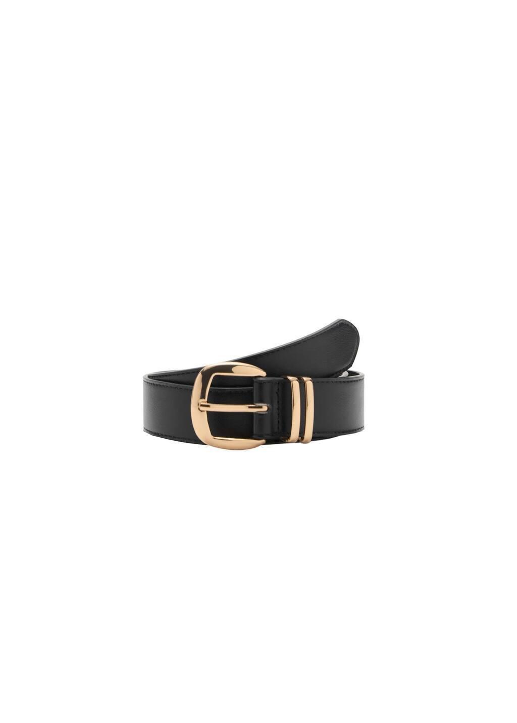 Black Metal Buckle Belt, , large image number 2