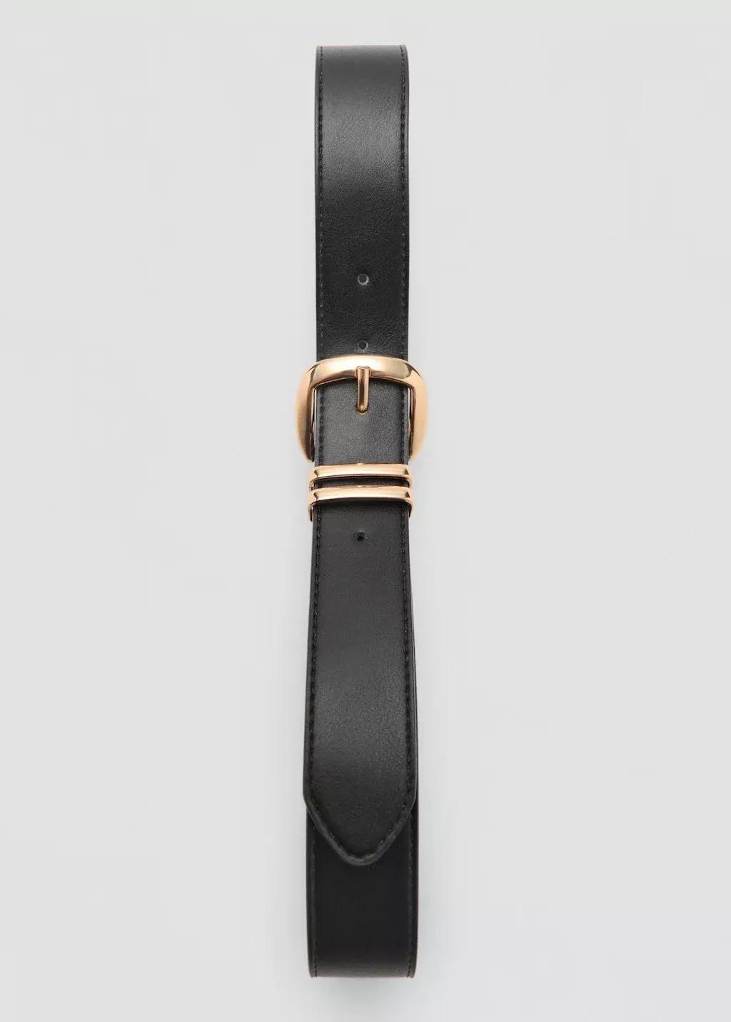 Black Metal Buckle Belt, , large image number 3
