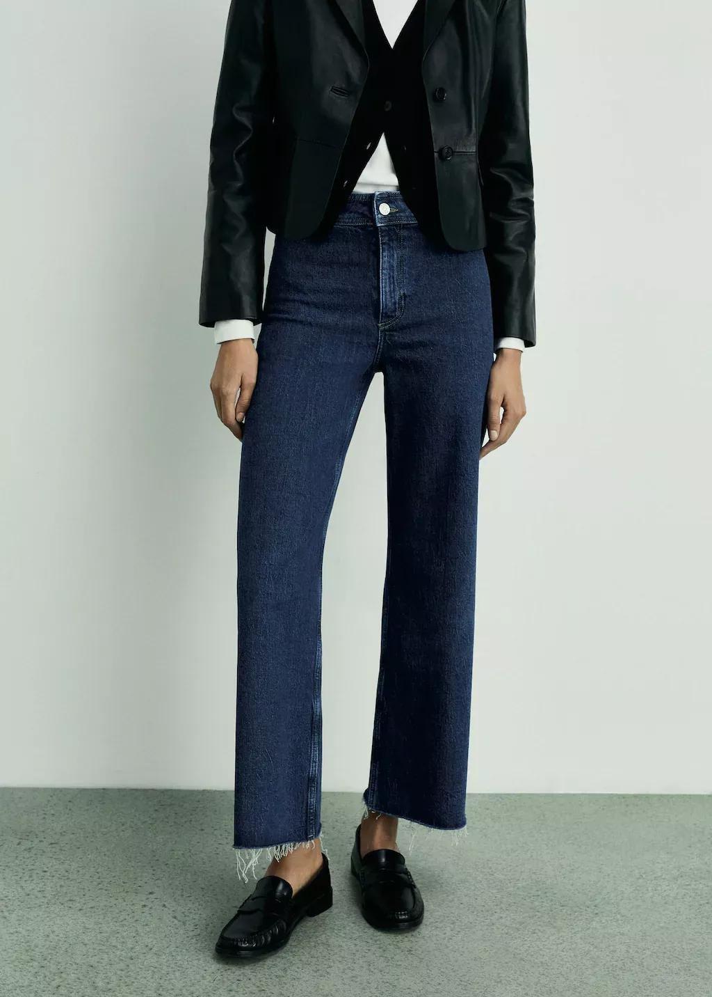 Blue High-Waisted Culotte Jeans Catherin, , large image number 0
