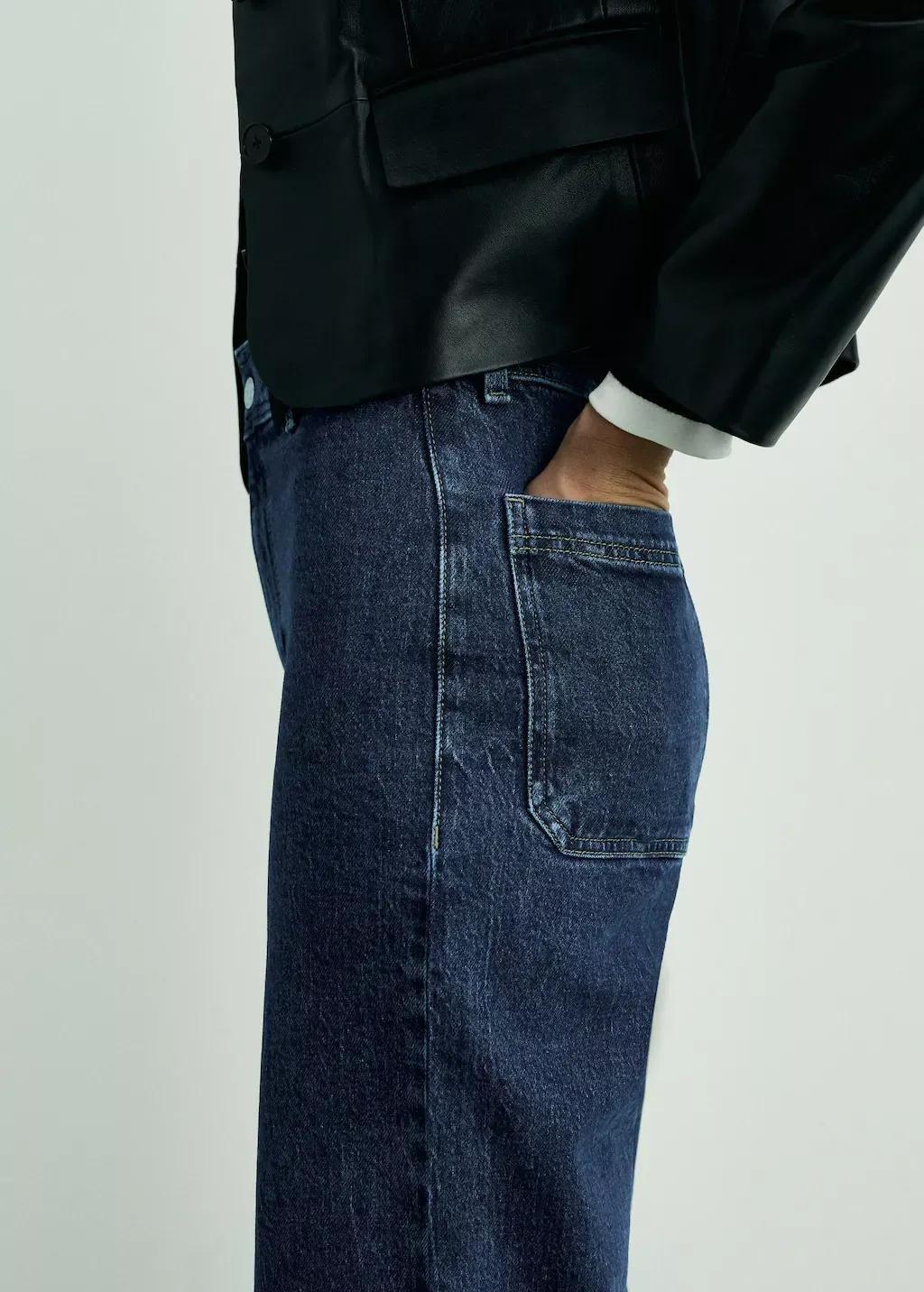Blue High-Waisted Culotte Jeans Catherin, , large image number 1
