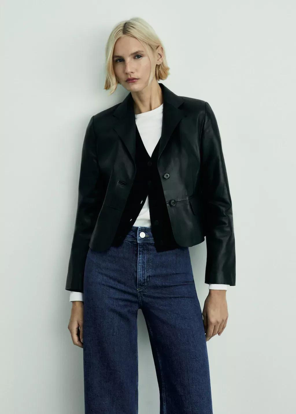 Blue High-Waisted Culotte Jeans Catherin, , large image number 4