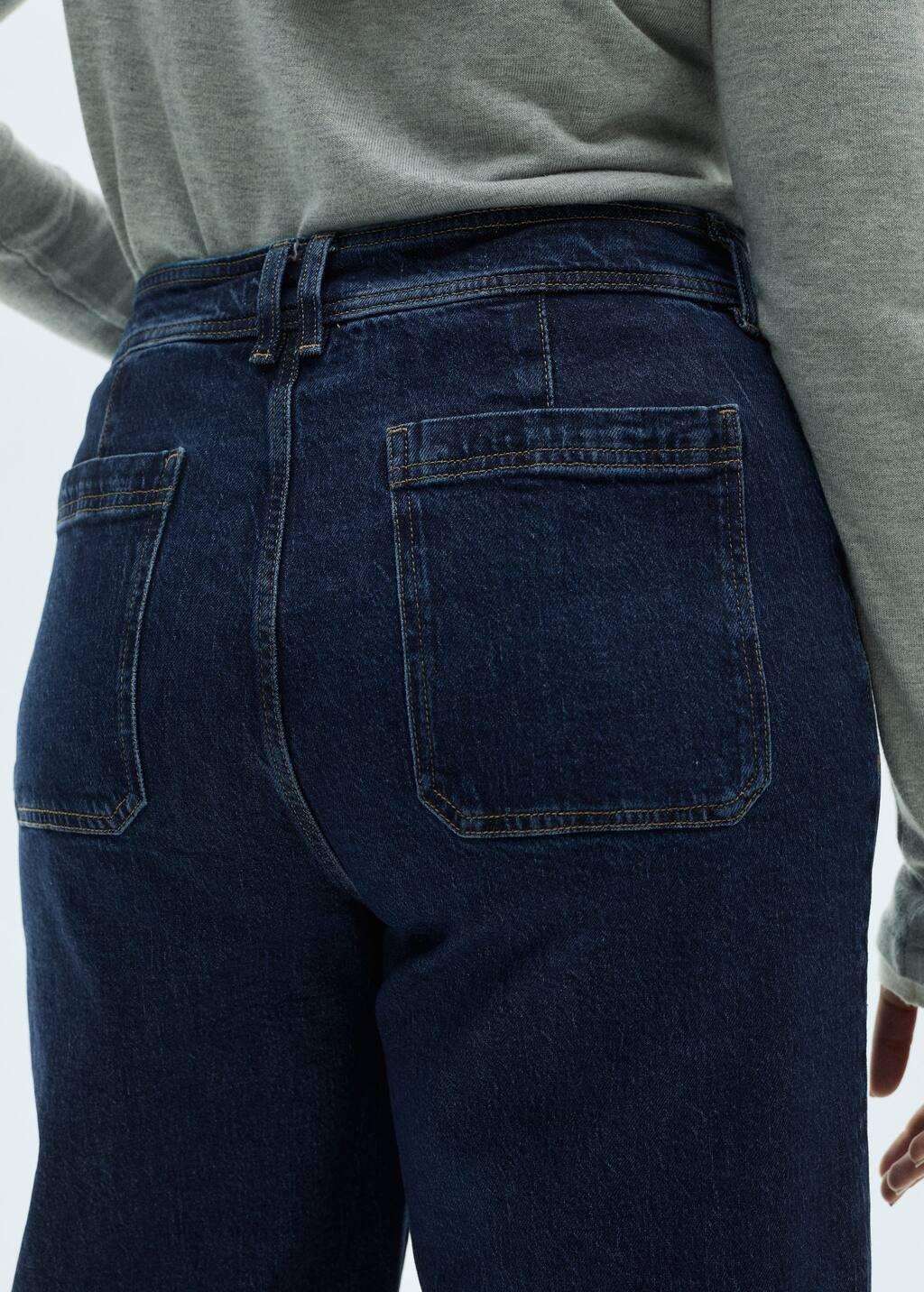 Blue High-Waisted Culotte Jeans Catherin, , large image number 7
