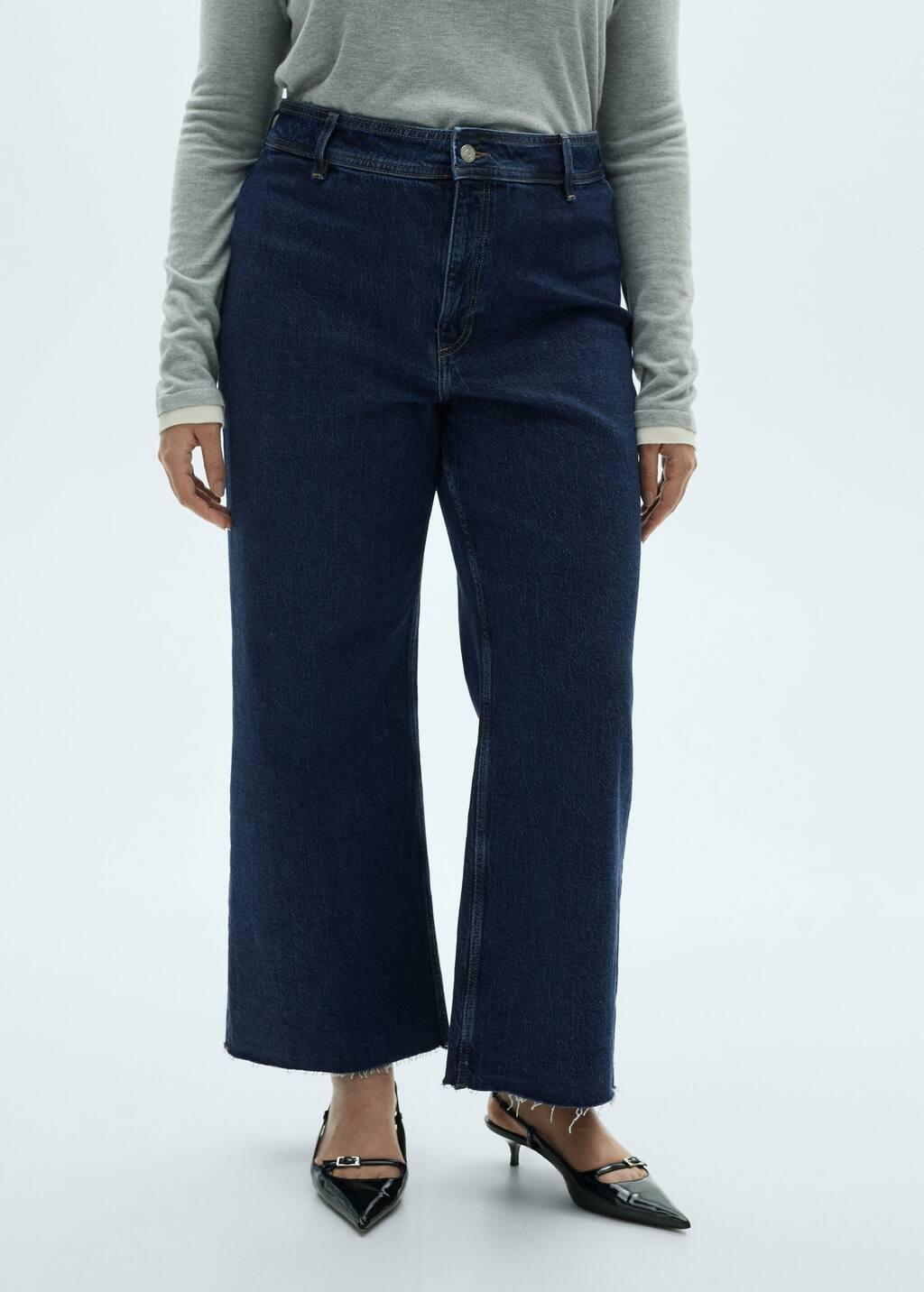 Blue High-Waisted Culotte Jeans Catherin, , large image number 8