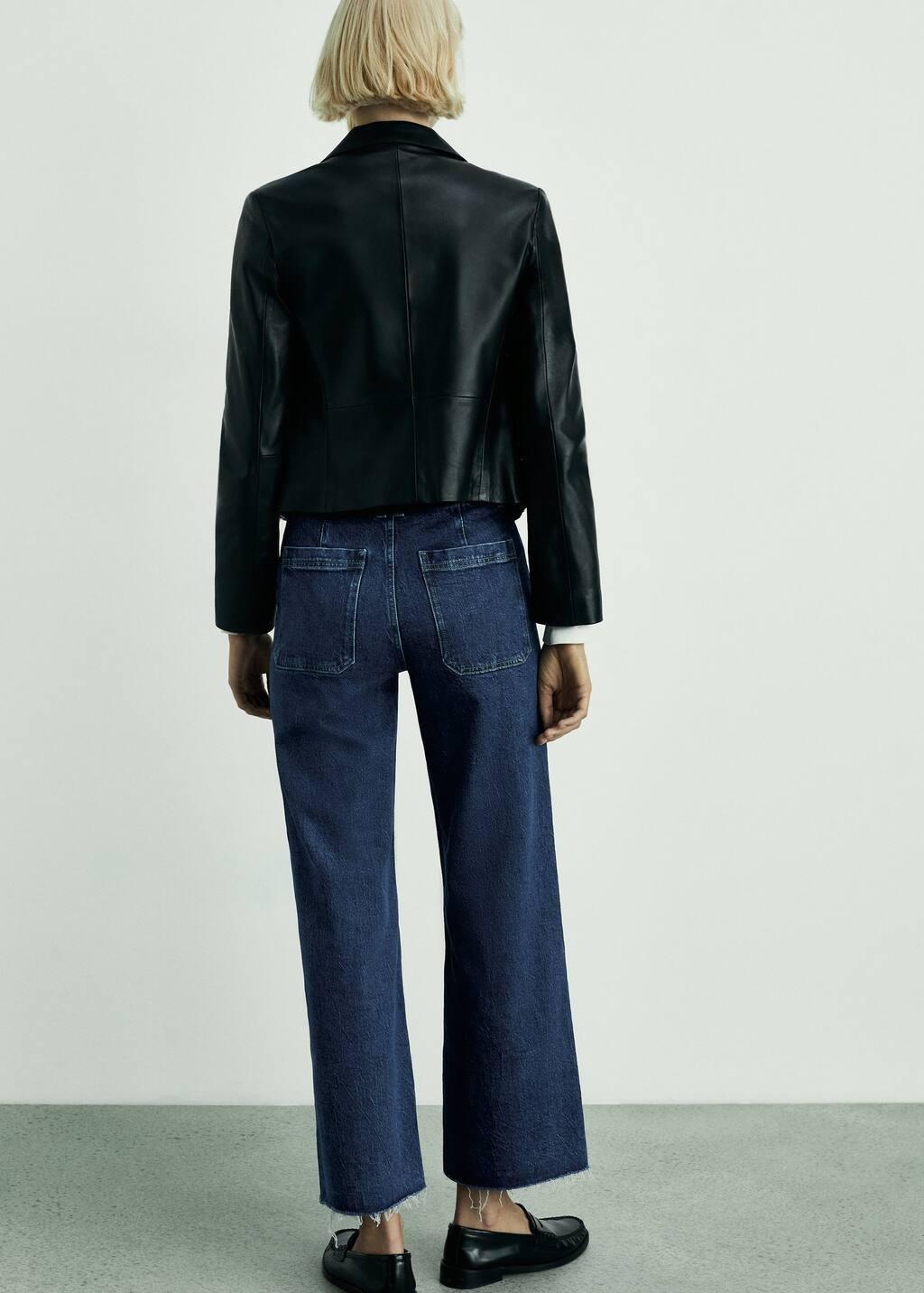 Blue High-Waisted Culotte Jeans Catherin, , large image number 9