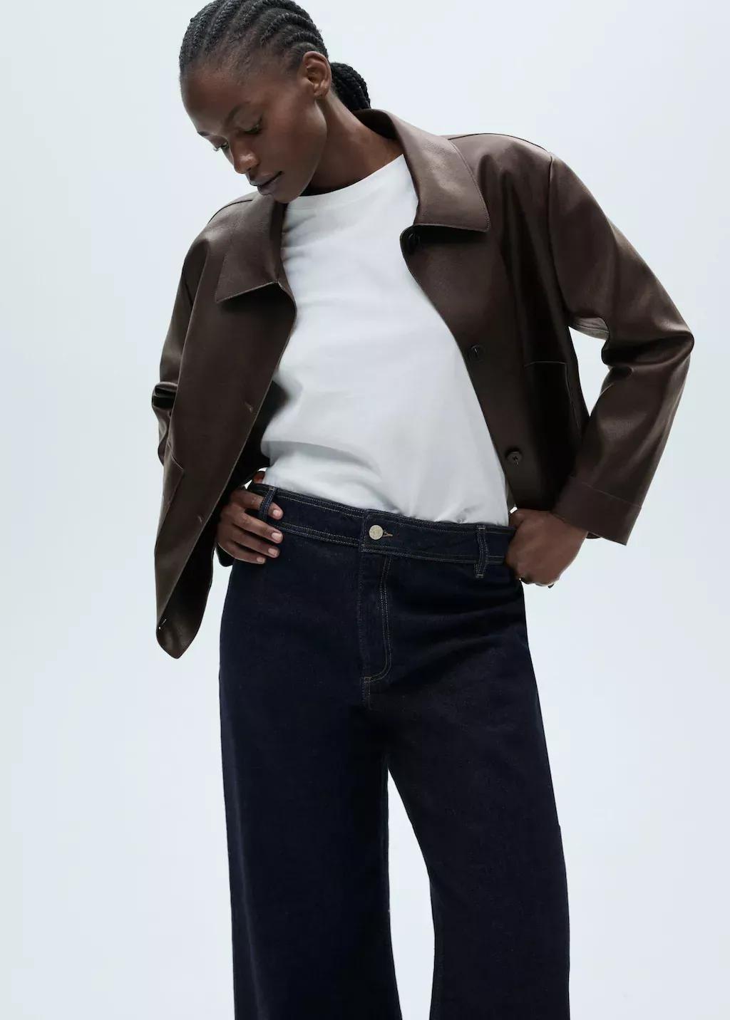 Blue Catherin Culotte High-Rise Jeans, , large image number 8