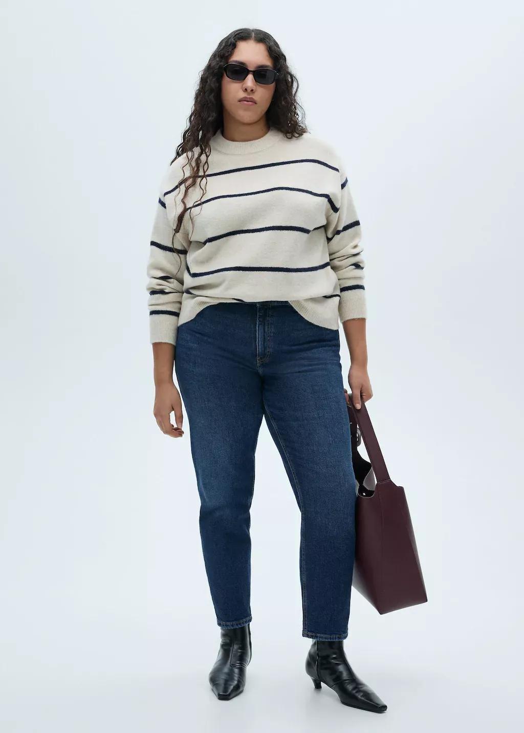 Blue Comfort Jeans With High Waist, , large image number 3