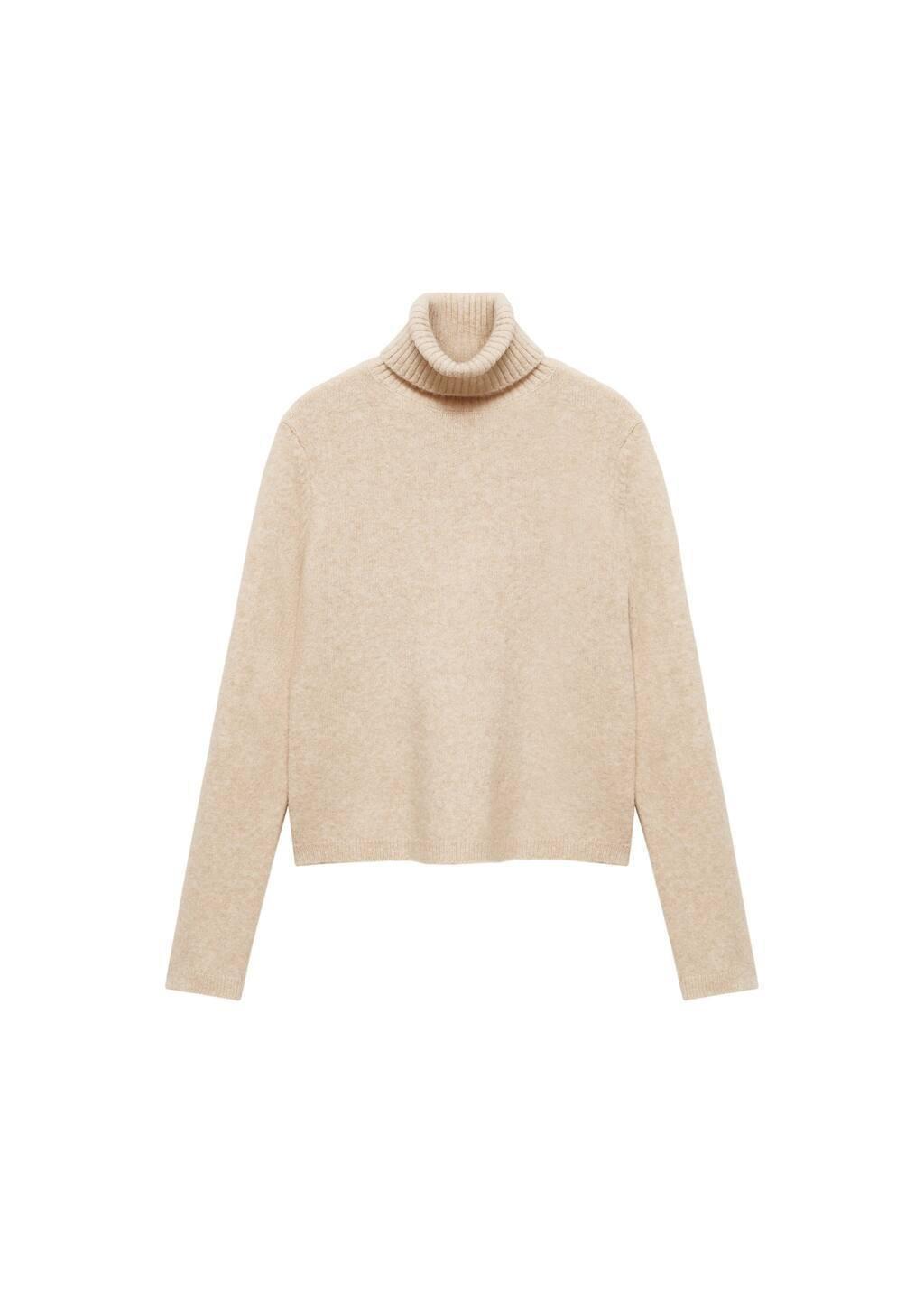 Beige Turtle Neck Sweater, , large image number 2