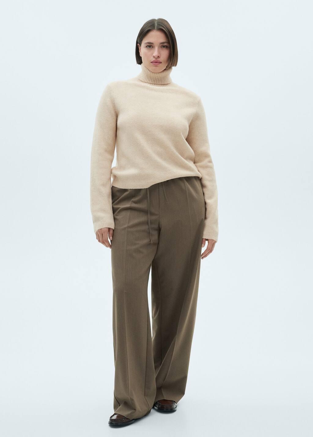 Beige Turtle Neck Sweater, , large image number 3