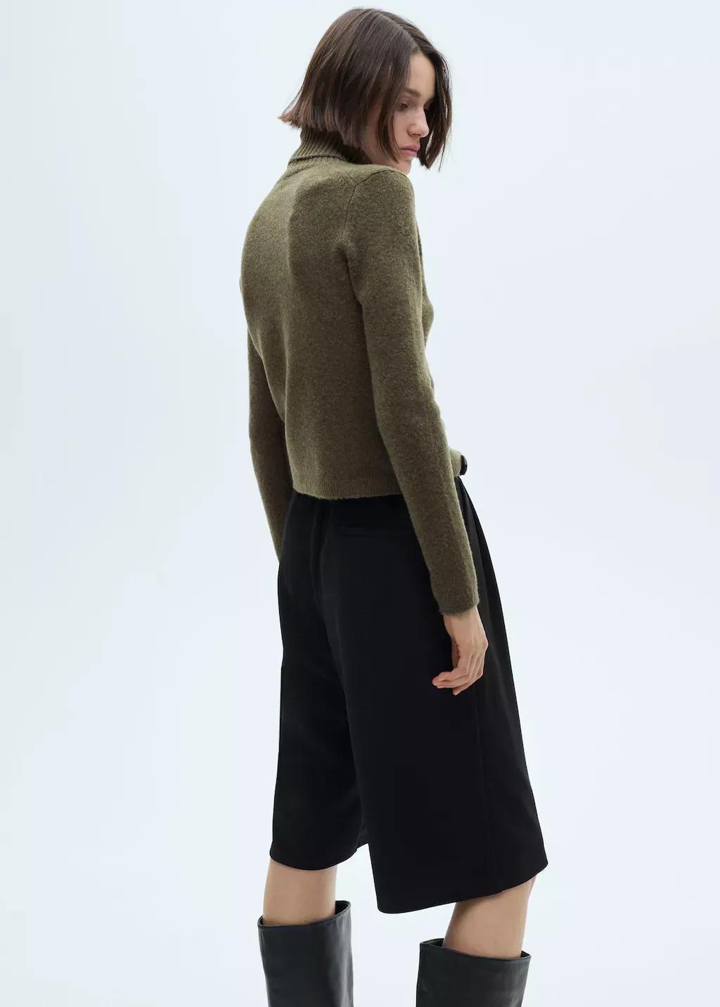 Khaki Turtle Neck Sweater, , large image number 5
