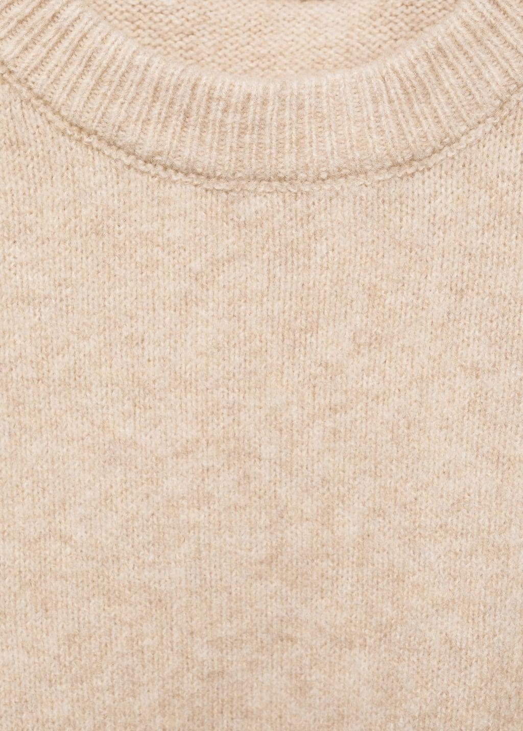 Beige Rolled-Up Sleeves Sweater, , large image number 3