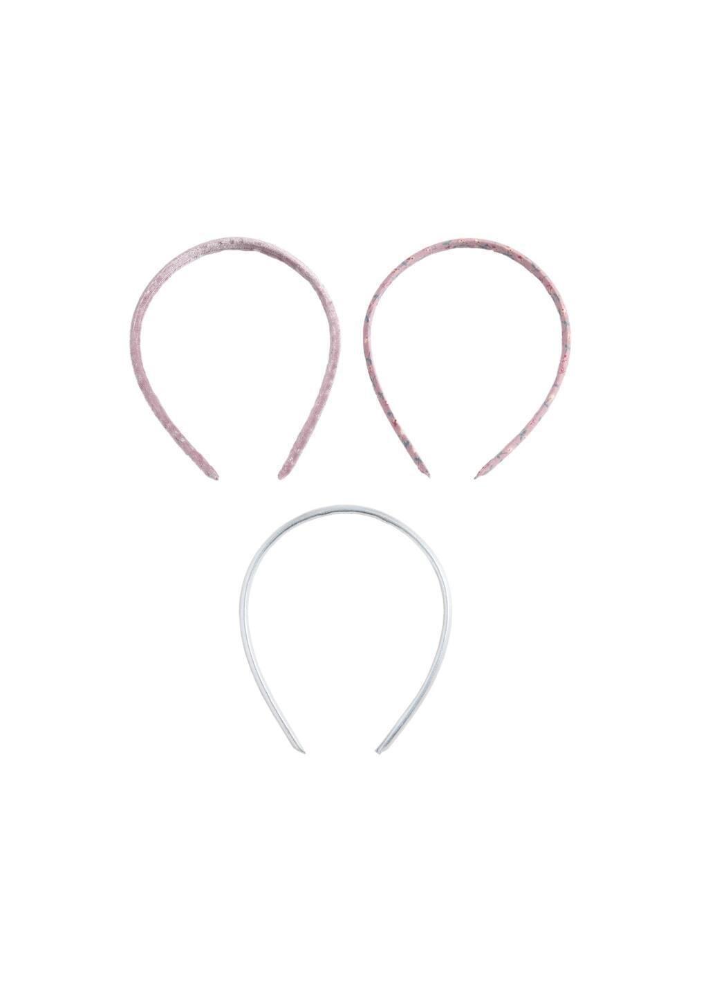 Pink Lt-Pastel Pack 3 Headbands, Kids Girl, Light-Pastel Pink, large image number 1