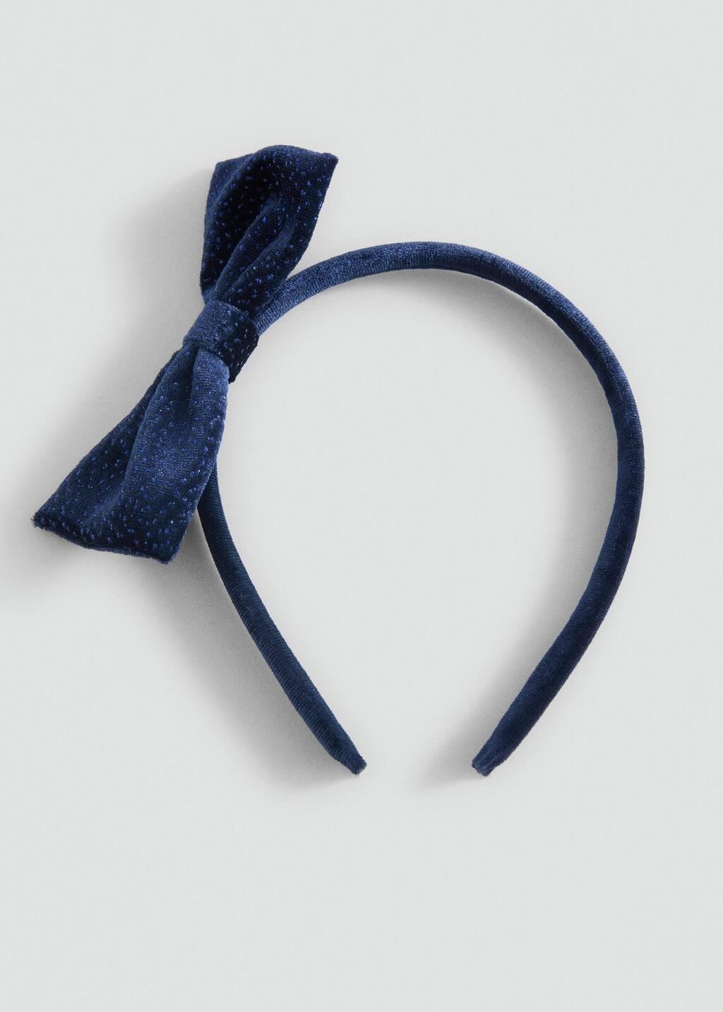 Blue Bow Hairband, Kids Girl, Dark Blue, large image number 2