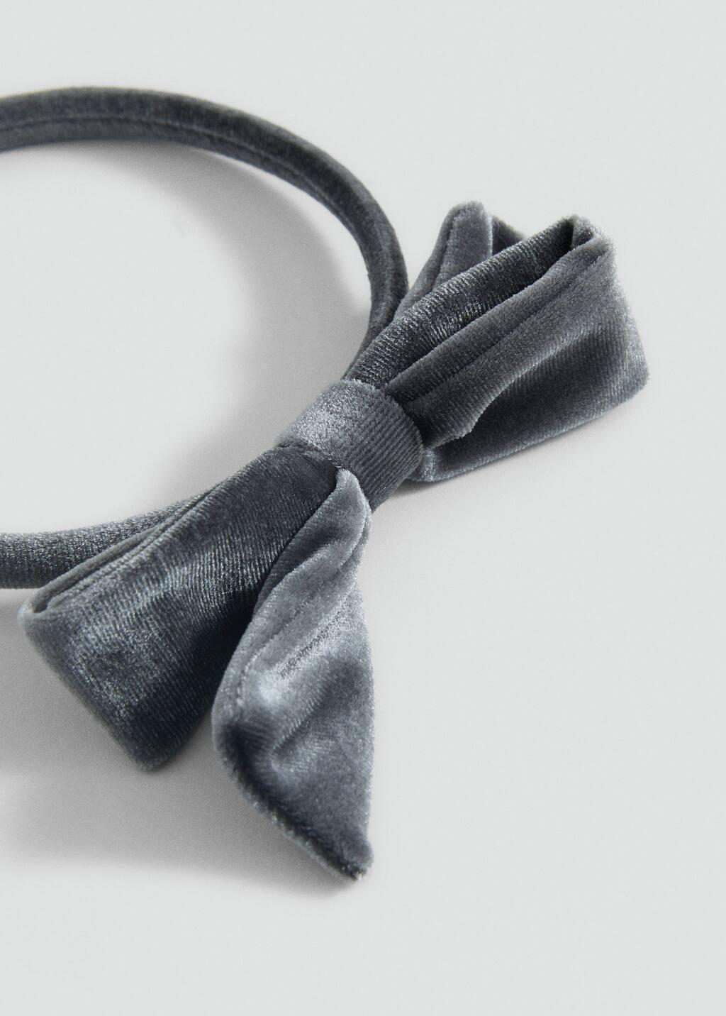 Grey Bow Hairband, Kids Girl, Grey, large image number 0