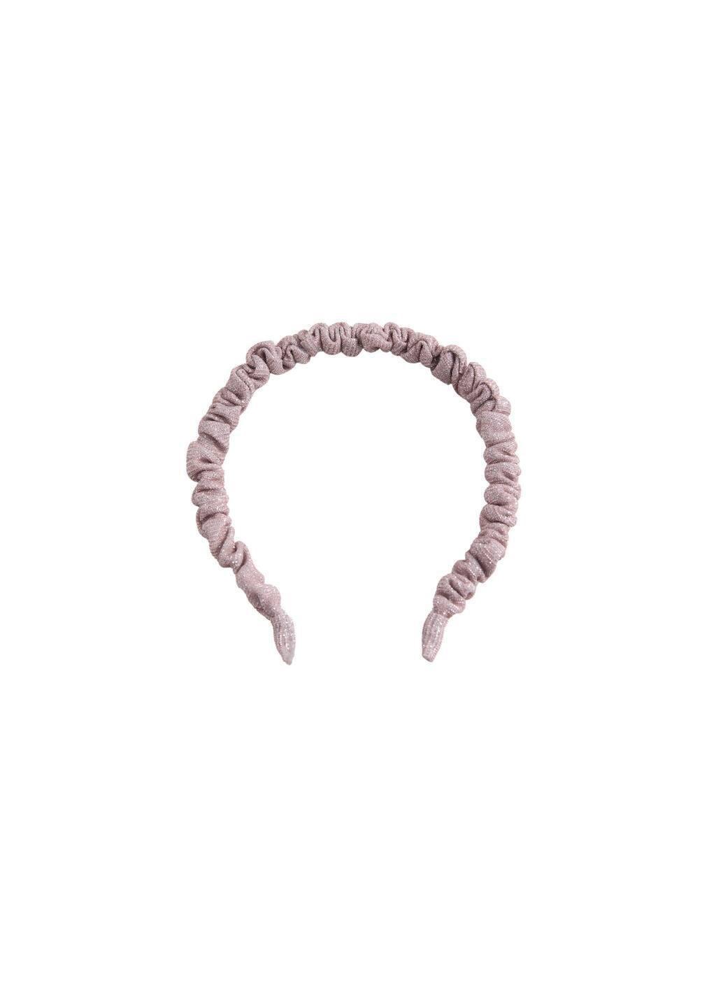 Pink Lt-Pastel Sparkly Ruched Headband, Kids Girl, Light-Pastel Pink, large image number 1