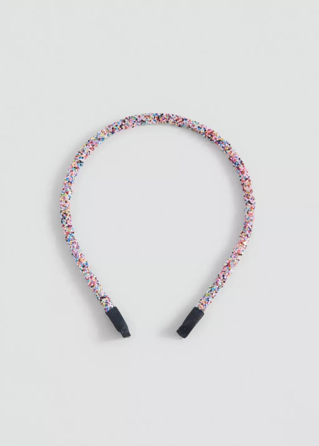 Pink Glitter Hairband, Kids Girl, Pink, large image number 2